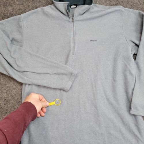 Maglione Uomo Vintage Patagonia Capilene 2XL Grigio Y2K Performance Quarto Zip - Foto 4 di 9