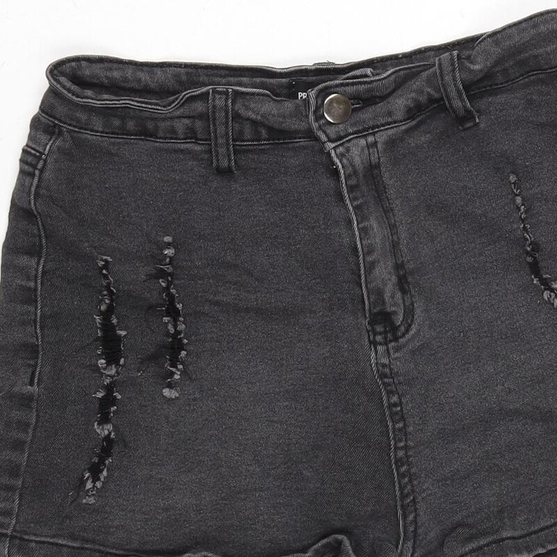 PRETTYLITTLETHING Womens Grey Cotton Basic Shorts… - image 6