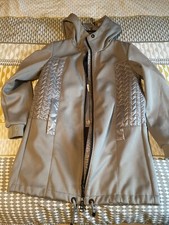 Geox Respira Ladies Coat Size 8 Beige/ Grey