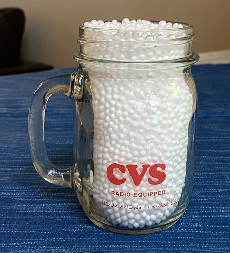 Vtg CVS California Vacuum Trucking Oil Derrick Refinery Advertising Glass Mug - Picture 2 of 2