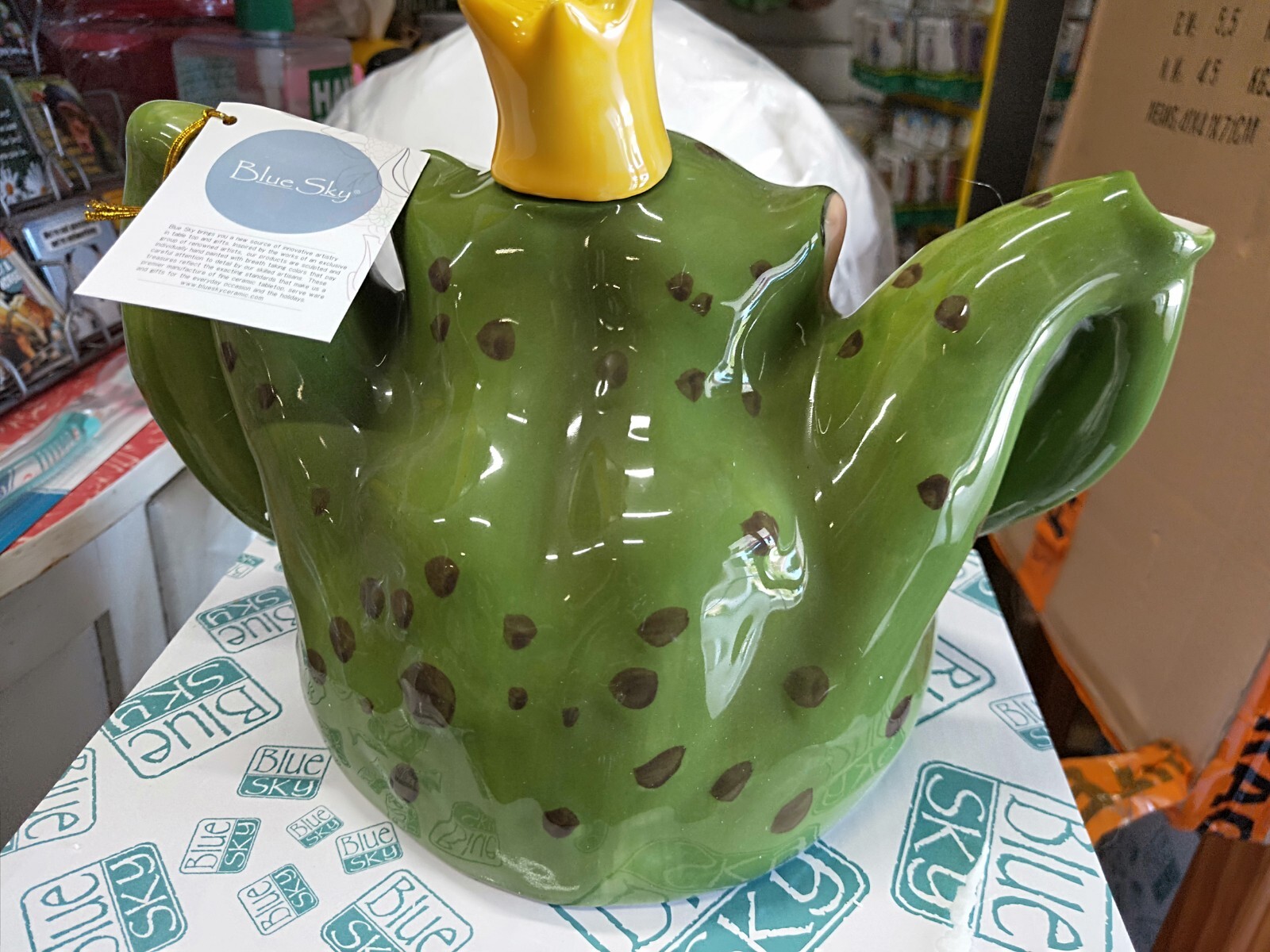 Blue Sky Teapot Prince Charming Frog Shape eBay