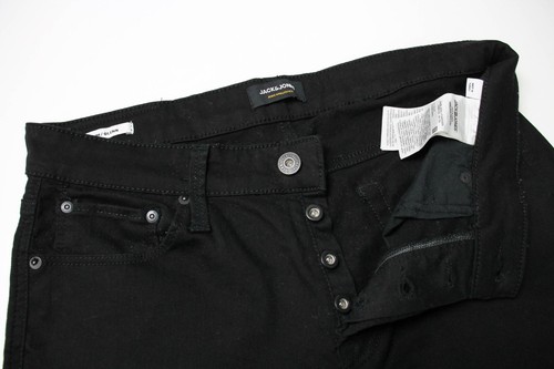 JACK & JONES Slim / Glenn Jeans Men's W32/L34 Stretch Button Fly Denim Black - Picture 4 of 11