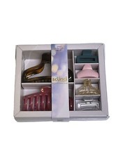 Scunci Claw Hair Clip Gift Set 6 pc Piece Variety Multicolor Multi Size