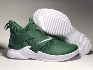 lebron green and white shoes