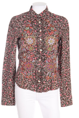 PARASUCO CULT Shirt Blouse Print Pearls L multicolor