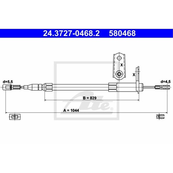 ATE Handbremsseil Bremsseil Hinten Links Passend FüR Mercedes-Benz SL R129-image
