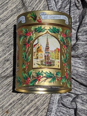 Lambertz AACHEN 1999 Iced Gingerbread Cookie Tin With Music Box (Tested)
