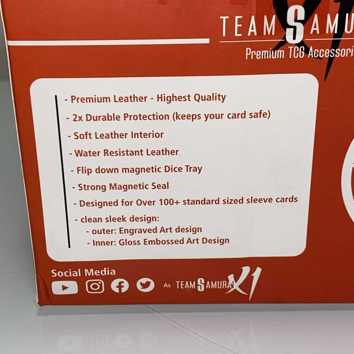 TSX1 Leather Deck Box Teamsamurax1 Team Samurai X1 | eBay