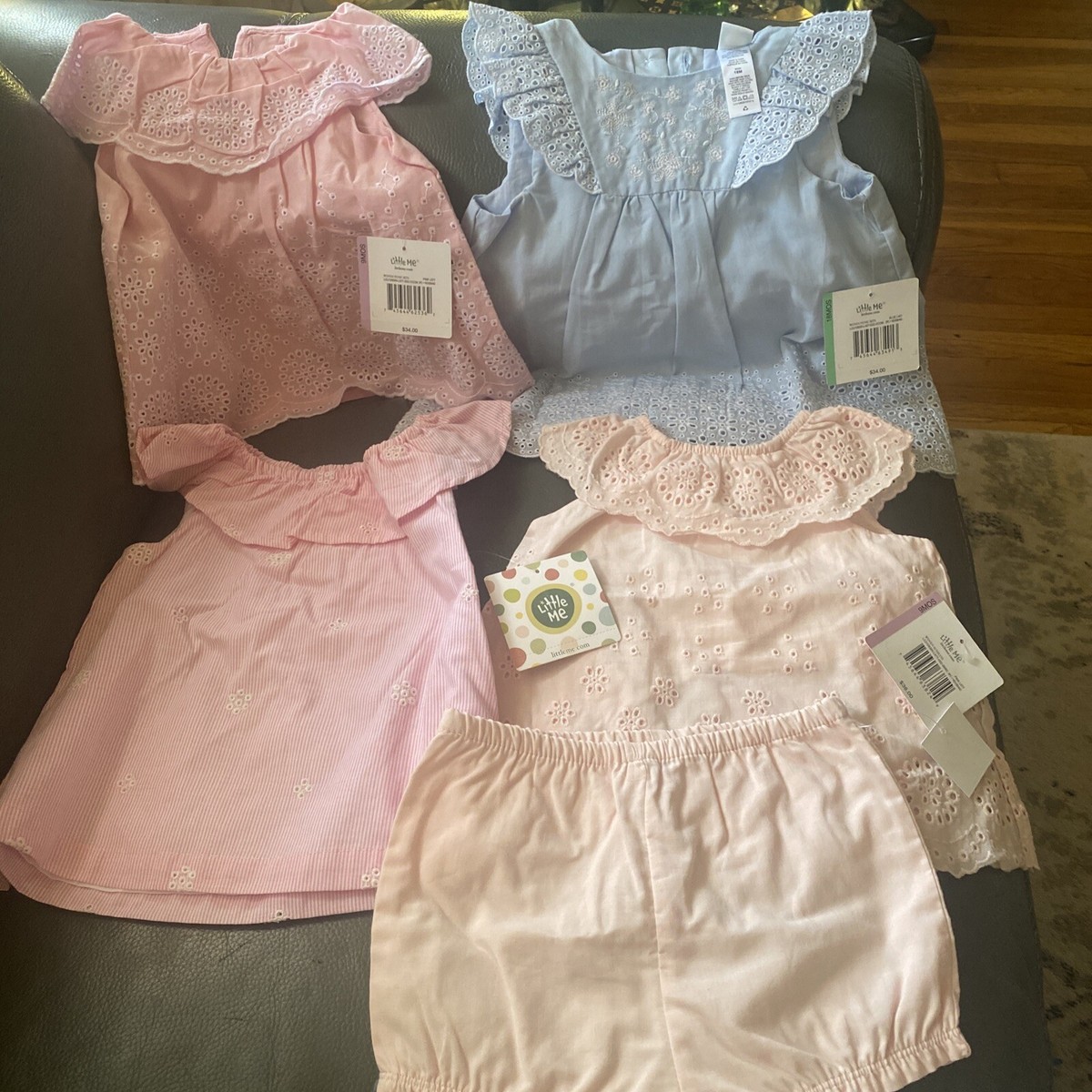 $145 Little Me Dress Baby Girls 9-18 Months Dress Lot If 5pcs