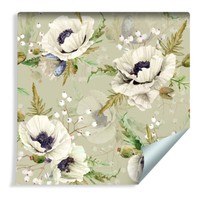 10M Vlies Tapete Natur Aquarell Maohnblummen Blumen Xxl 1155