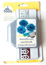 EK Tools Dimensional Flowers Paper Punch Flower Shaped SEALED In Package