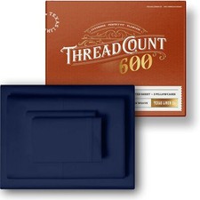 100 Egyptian Cotton Sheets - 600 Thread Count 3 PC Twin XL Sheet Set, Soft, ...