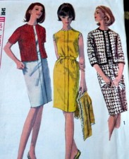  LOVELY VTG 1960s DRESS  JACKET Sewing Pattern 12/32