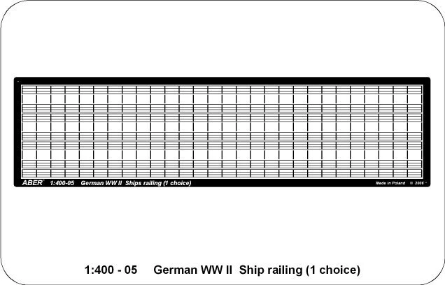 Aber S 1:400-05 Garde-corps de bateau allemand WW II (1 choix) - Photo 4/4