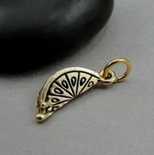 Gold Lemon Charm - Lemon Slice Pendant - Life Gives you Lemons Jewelry