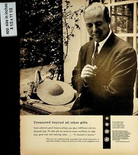 1958 De Beers Diamonds Forever Treasured Beyond Gifts Vintage Print Ad 7527