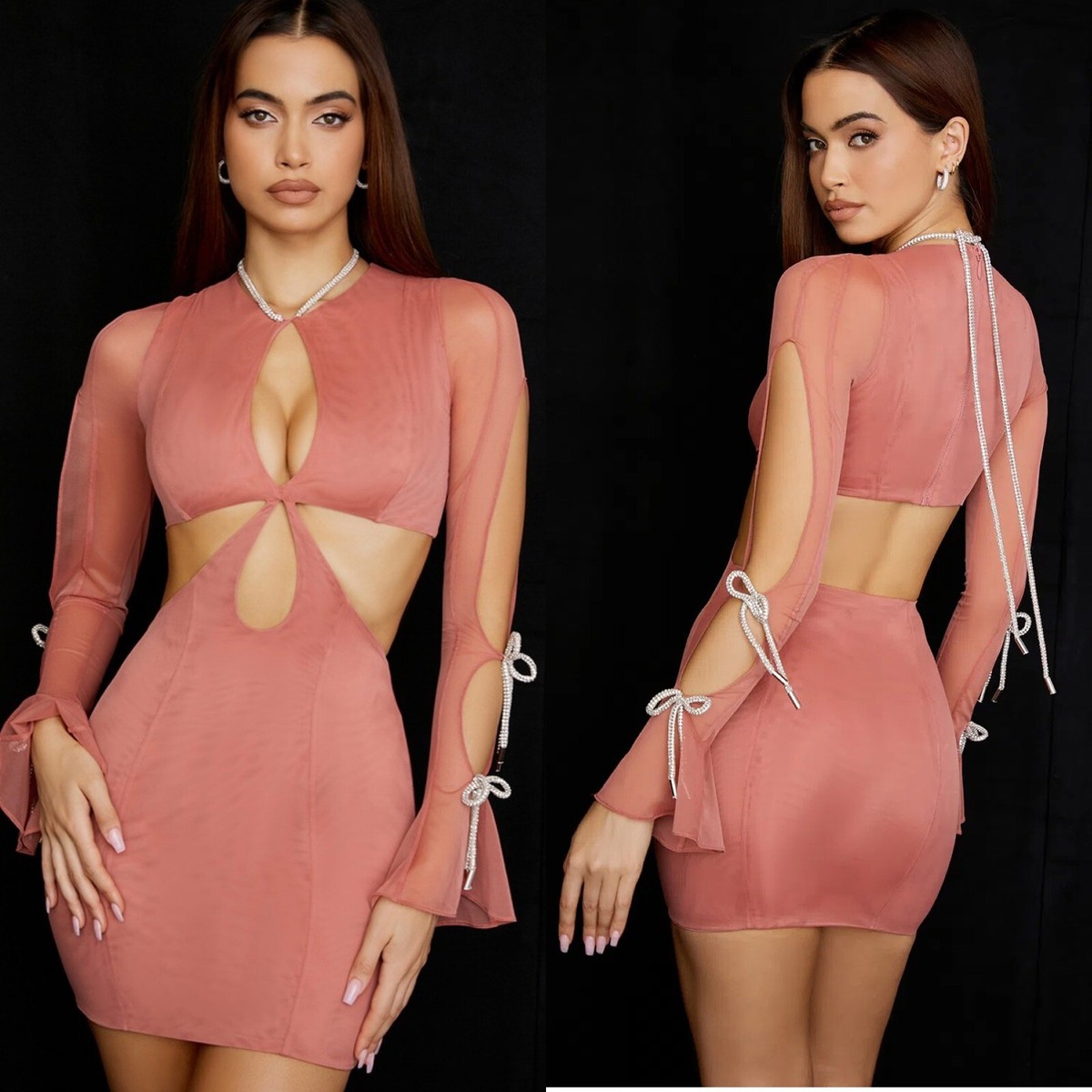 knee length dresses for ladies Nadine Merabi Women's Miranda Belted Gown - Yellow