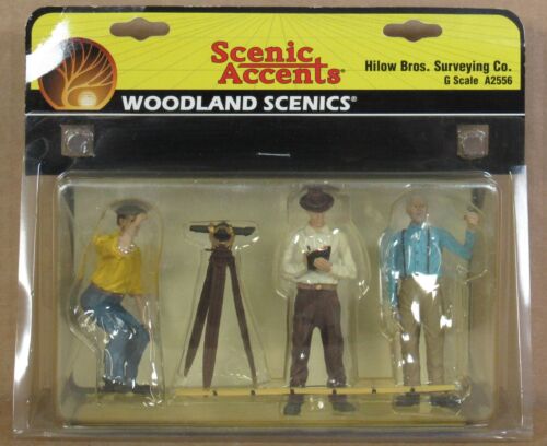 Woodland Scenics A2556 "Hilow Bros. Surveying Co." Figures G-Gauge NOS - Picture 1 of 1