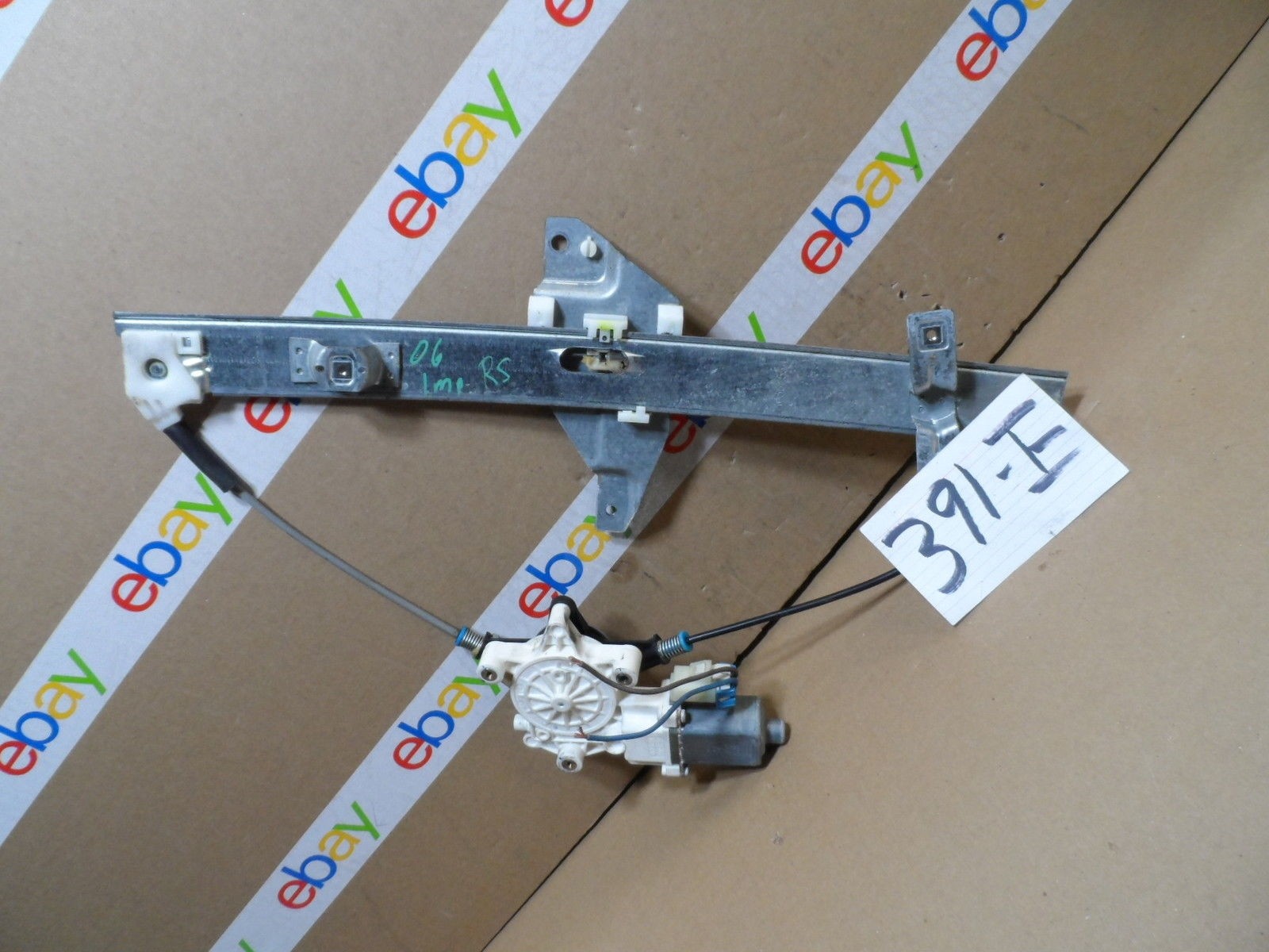 06 07 08 09 10 11 12 Impala FRONT PASSENGER Side Window Regulator W/Motor #391-E