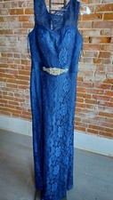 Navy Blue Lace Mother of the Bride Dress, Size 10