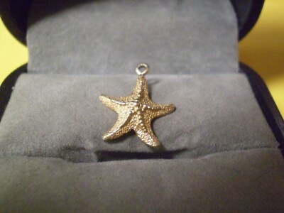 14K Gelbgold Damen Seestern Anhänger Charm 0,6 Gramm