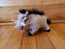 Authentic The Lion King Warthog Pumba Plush Stuffed Animal Plastic Face