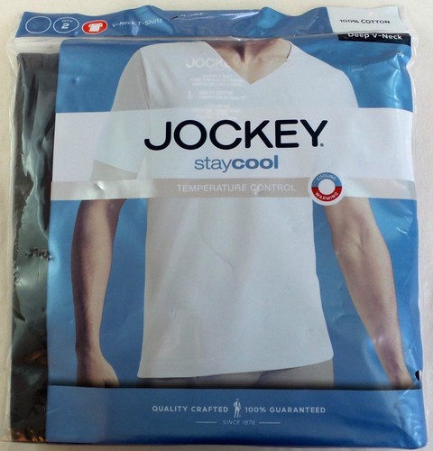 Jockey Men's T Shirts V Neck 2 Pack 