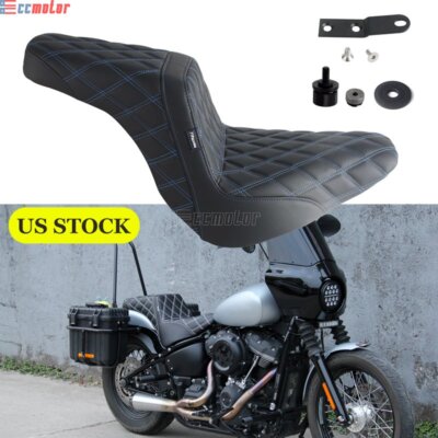Club Style 2-Up Seat & Gel Pad For Harley Softail Low Rider S FXLRS FXLRST FXLR