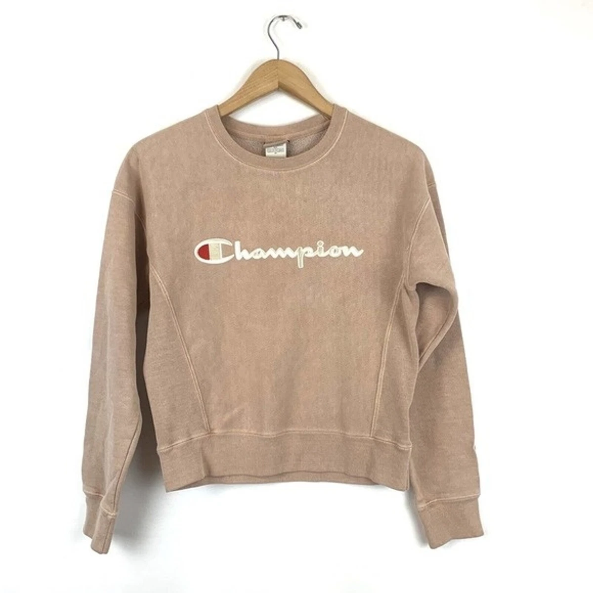 champion dusty pink reverse weave crew neck sweatshirt xs