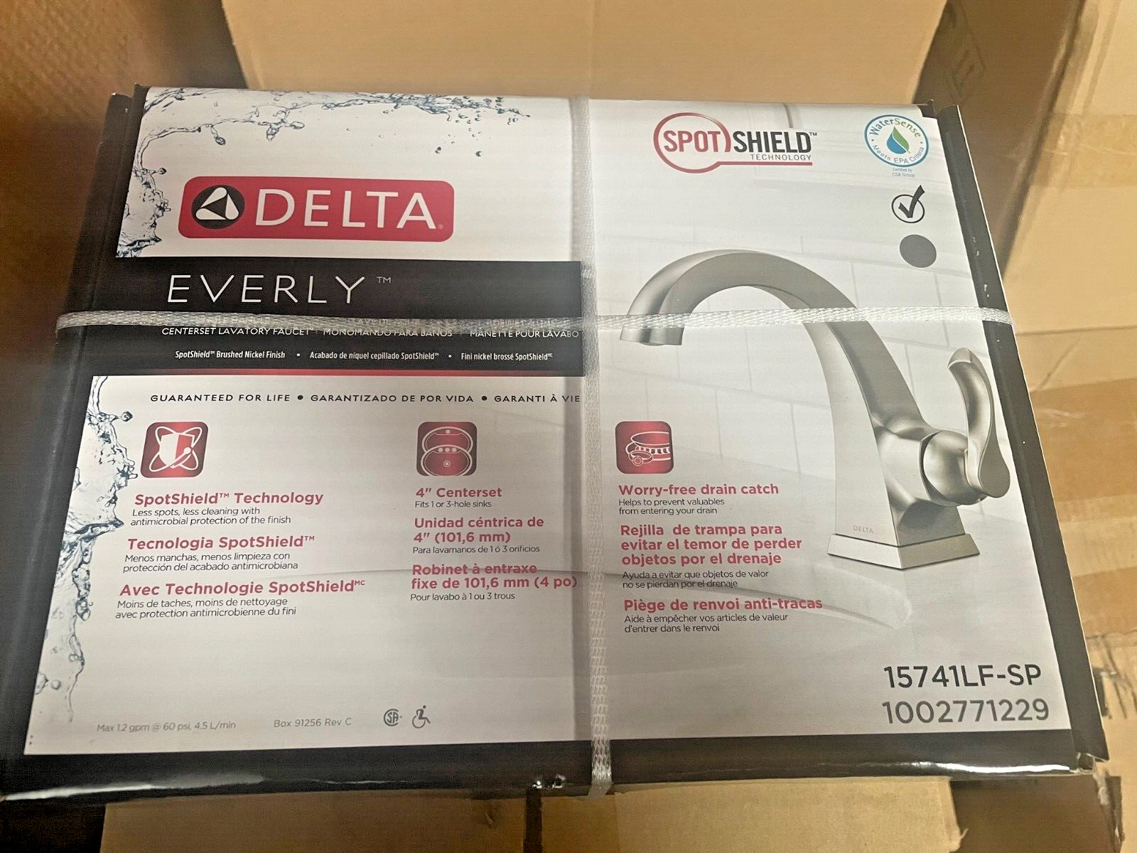 Delta Everly 1-Handle Bathroom Faucet in SpotShield Brushed 