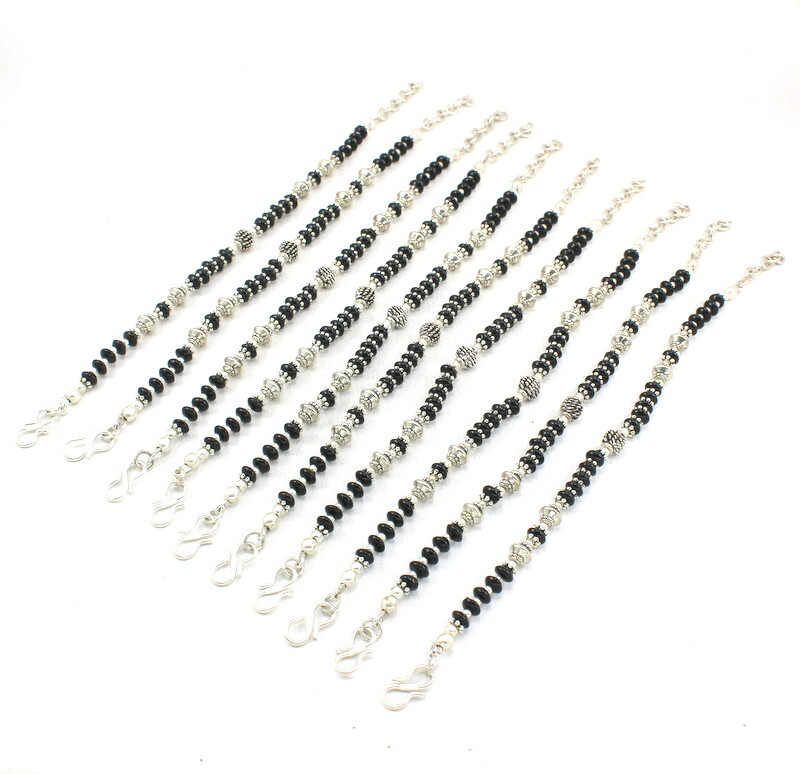 Handmade Black Onyx Bracelet with Natural Semi-Precious Gemstone Beads Jewelry-image