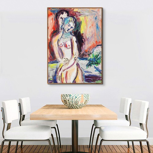 Gerahmte Leinwand Wandbild Umarmung #1 von Marc Chagall Wohnzimmer Wohndeko - Bild 5 von 21