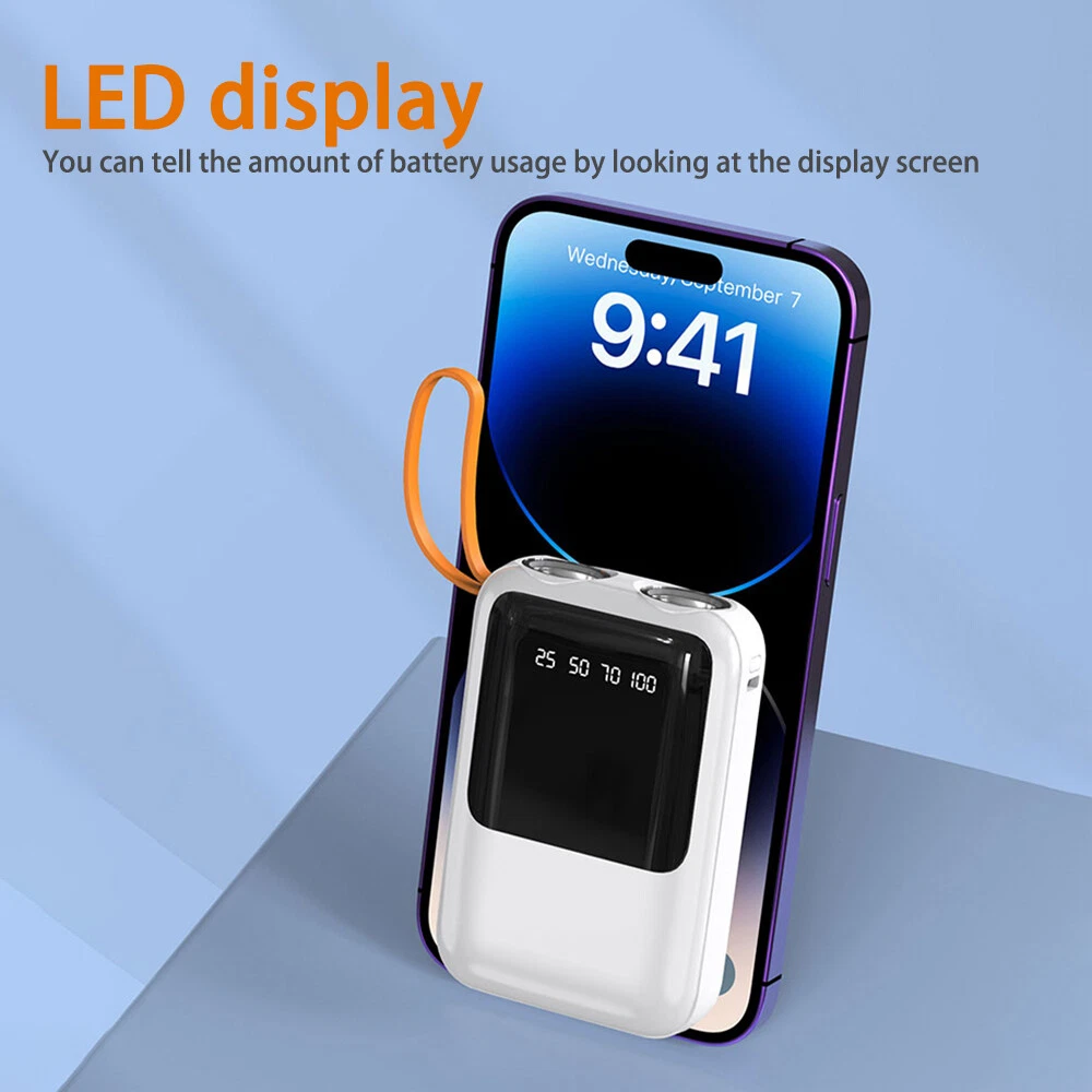 3*18650 DIY Power Bank Case with LED Display & Charging Cable  