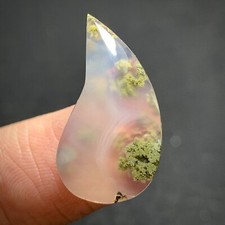 Scenic Moss Agate Cabochon 22x12x5mm High Quality 9.5 ct