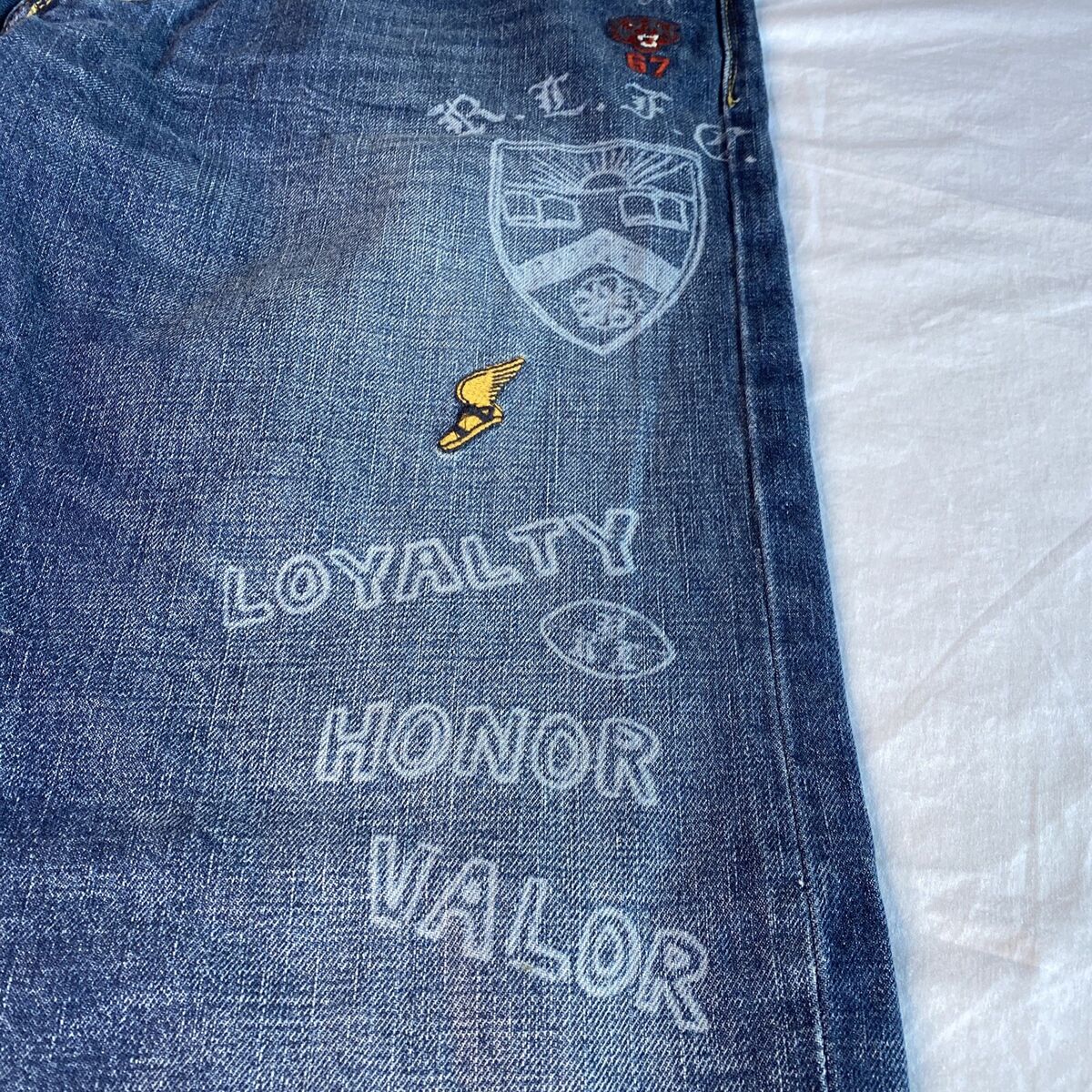 Polo Ralph Lauren RL Varsity Graffiti Varick Slim Straight Polo Ralph Lauren RL Varsity Graffiti Varick Slim Straight