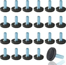 25X M6 Adjustable Furniture Feet Levelers Screw in Threaded Glide Leveling N822