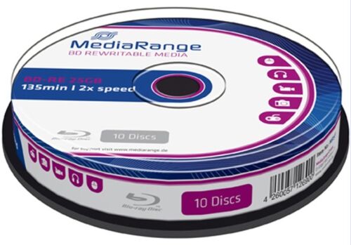 10 MediaRange BD-RE 25GB 2x Blu-ray Rohlinge wiederbeschreibbar Spindel - Bild 4 von 4