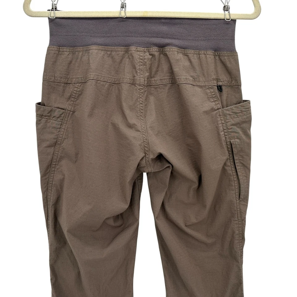 Pantalones Prana Breathe XS para mujer algodón orgánico marrón gris pierna recta ropa deportiva Foto 4 de 4