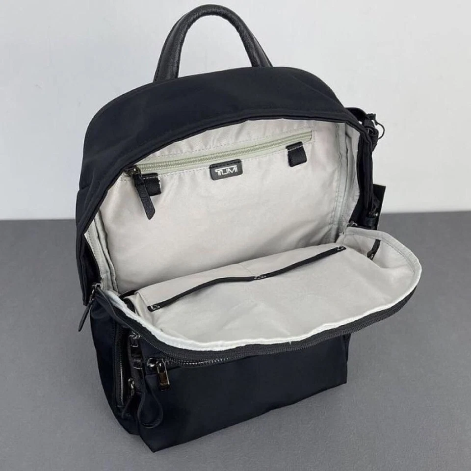 Mochila TUMI VOYAGEUR Montana Negra Nylon Gunmetal Business Outlet Nueva Foto 3 de 4