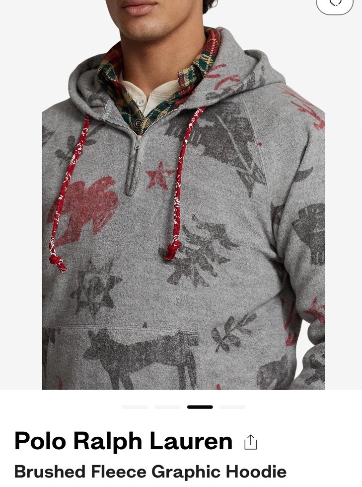 Polo Ralph Lauren Brushed Graphic Fleece Hoodie Men 