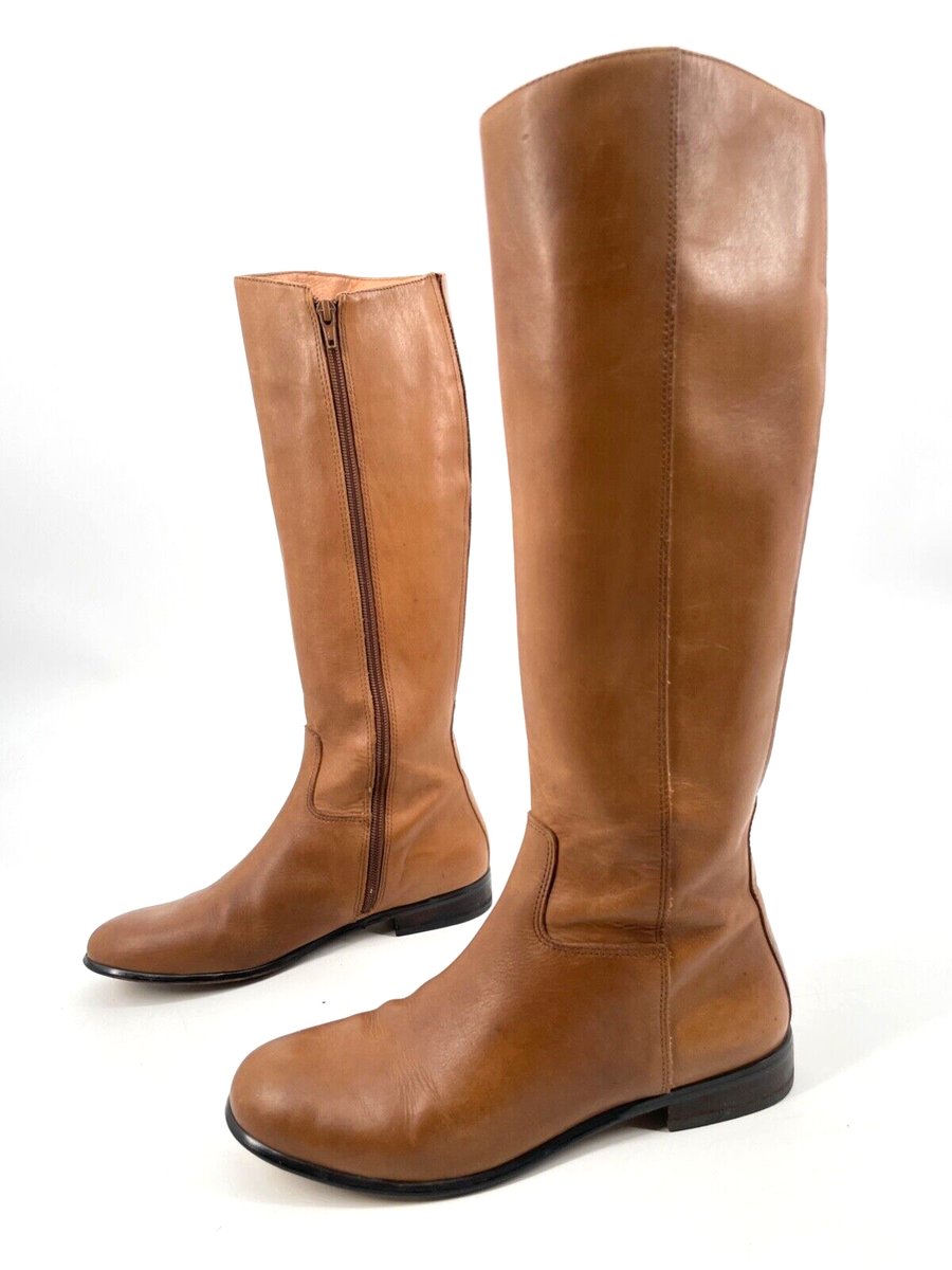 Corso Como women's Tall Riding Boots saddle Brown tan Leather
