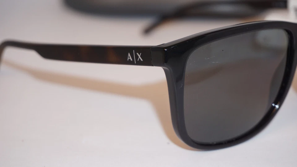 Armani Exchange Sunglasses New Black Grey Mirror AX4070S 2450 46 18 145 - Image 2 of 4