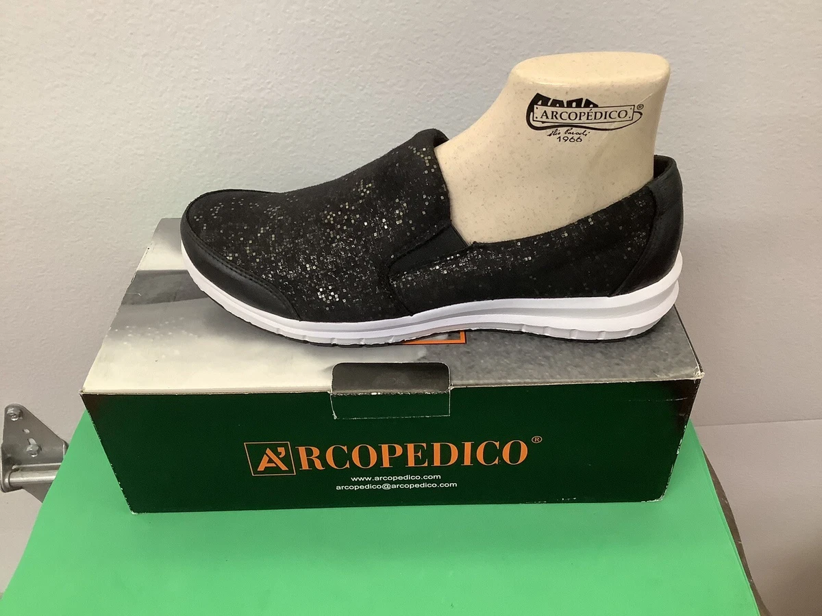 Arcopedico VANEX Black Slip on Sneaker Shoe Size Eu 39 US 8 To