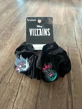 Disney Villains Black Velvet Hair Scrunchie