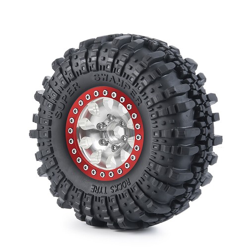 4x 1.9 RC Auto Räder Beadlock Felgen Reifen Set für 1/10 RC Axial SCX10 90046 TRX4 - Bild 66 von 144