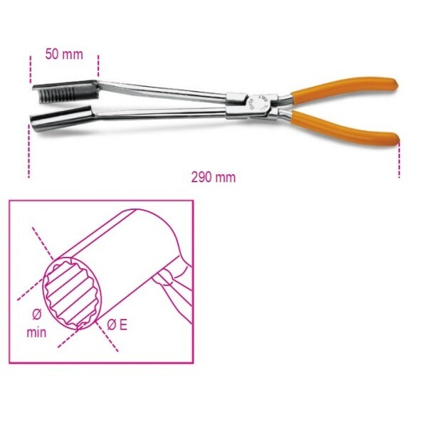 Beta 1474L Pinza per Cappucci Candele Becchi Lunghi 15° Professionale