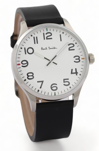 PAUL SMITH 41mm Steel Watch & Leather Strap - White Dial - P1006 - New & Boxed - Picture 7 of 22