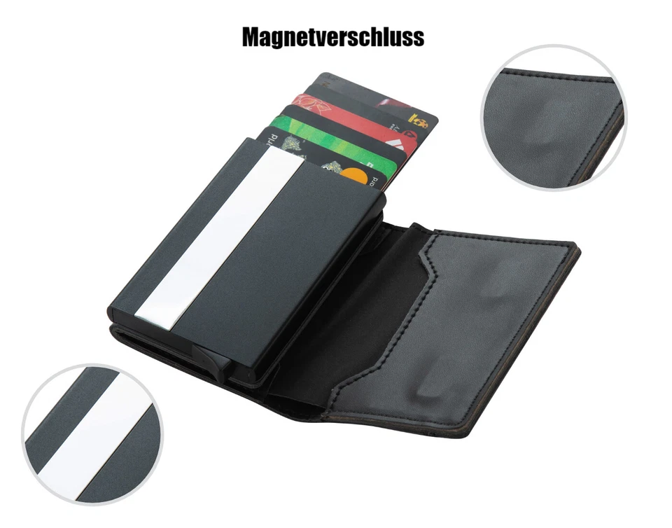 HAFEID Kartenetui Kreditkartenetui Portemonnaie Geldbörse mini Geldbeutel wallet - Bild 3 von 4