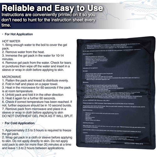 Extra large ice packs for injuries reusable gel hot and cold packs with strap - Picture 8 of 9