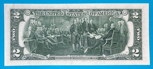 TRAILING YEAR 2002 : L 3095 2002 B $2 Two Dollar Bill Serial Number - Picture 3 of 4